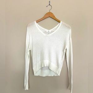 White ribbed long sleeve. Light weight. Size XS.